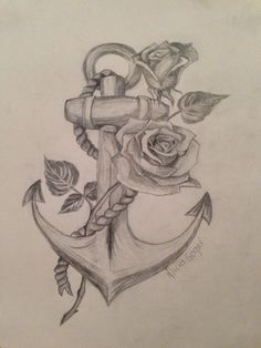   Tattoo Designs, Design Tattoo, Anker Tattoo Design, Anchor Drawings, Anker Tattoo Frau, Skull Rose Tattoos, Rose Tattoos For Women, Anklet Tattoos, Tatoos