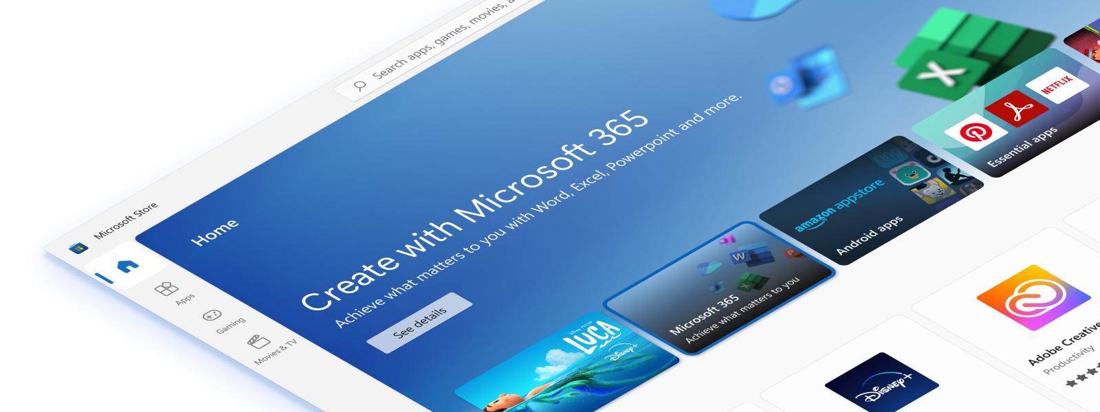 Screenshot del nuovo Microsoft Store