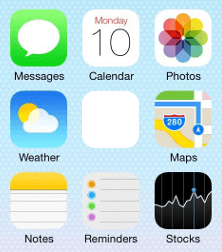 iOS home screen