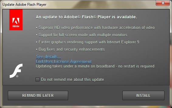 update flash