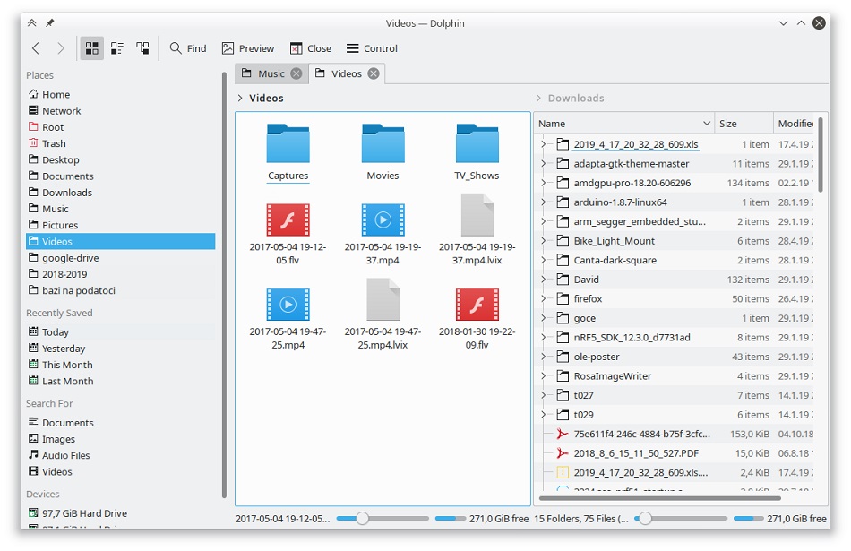 file manager - split