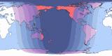 Map of Oct 8, 2014 eclipse viewability