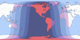 Map of Sep 11, 2155 eclipse viewability