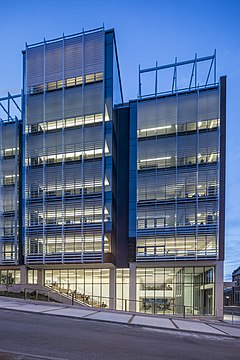 Crosland Tower at night.jpg