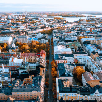 Aerial view of Helsinki