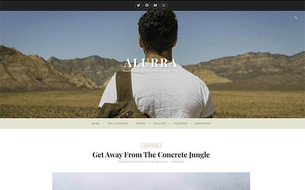 screenshot for the free Alurra WordPress theme