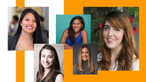 A composite image of 5 women founders 