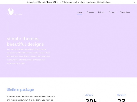 ViVA Themes homepage