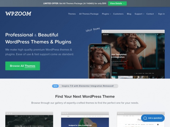 WPZOOM homepage