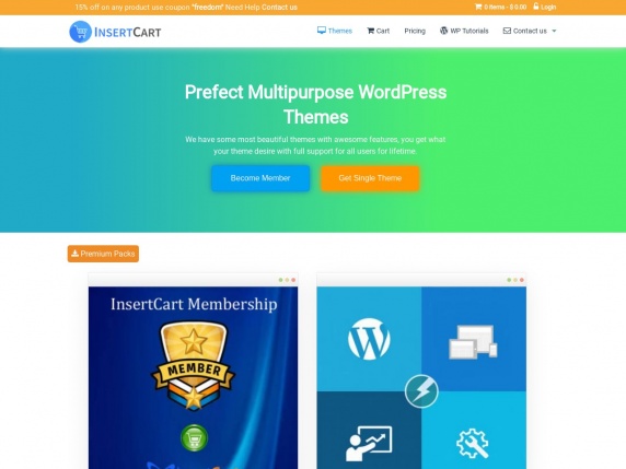 InsertCart homepage