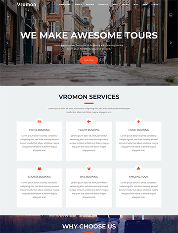Vromon – Tour & Travel Agency WordPress Theme - 