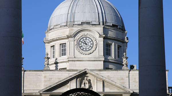 Front view of Department of the Taoiseach, Merrion Street, Dublin, Ireland