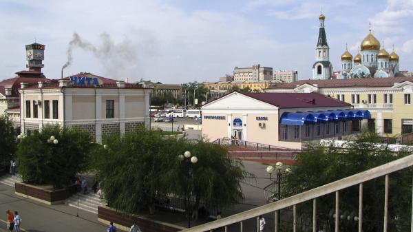 Railway station in the city Chita in Siberia, Russia.