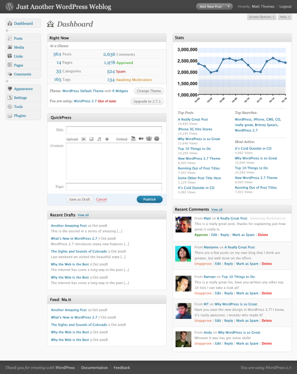 2.7 Dashboard