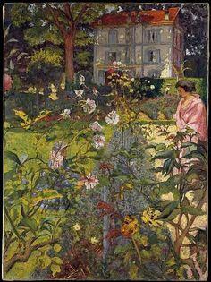 Eduard Vuillard- Garden at Vaucresson Pierre Bonnard, Edouard Vuillard, Beaux Arts Paris, Kunst Online, Garden Painting, Renoir, Claude Monet, Fine Art, Paul Gauguin