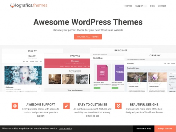 Iografica Themes homepage