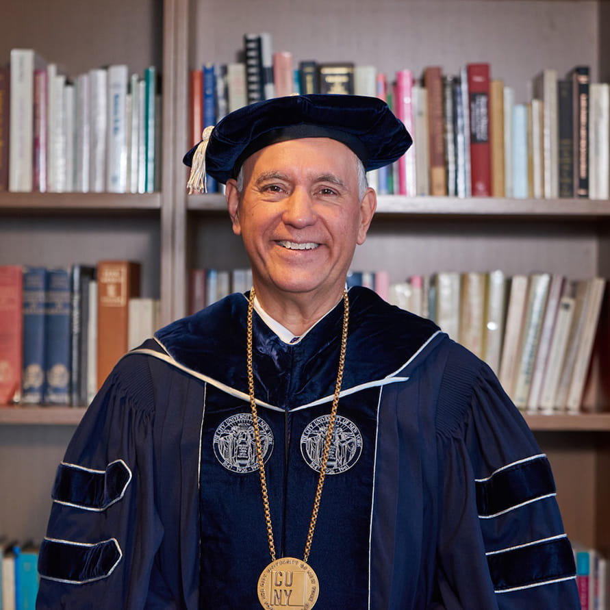 Chancellor Felix Matos Rodriguez in academic robes