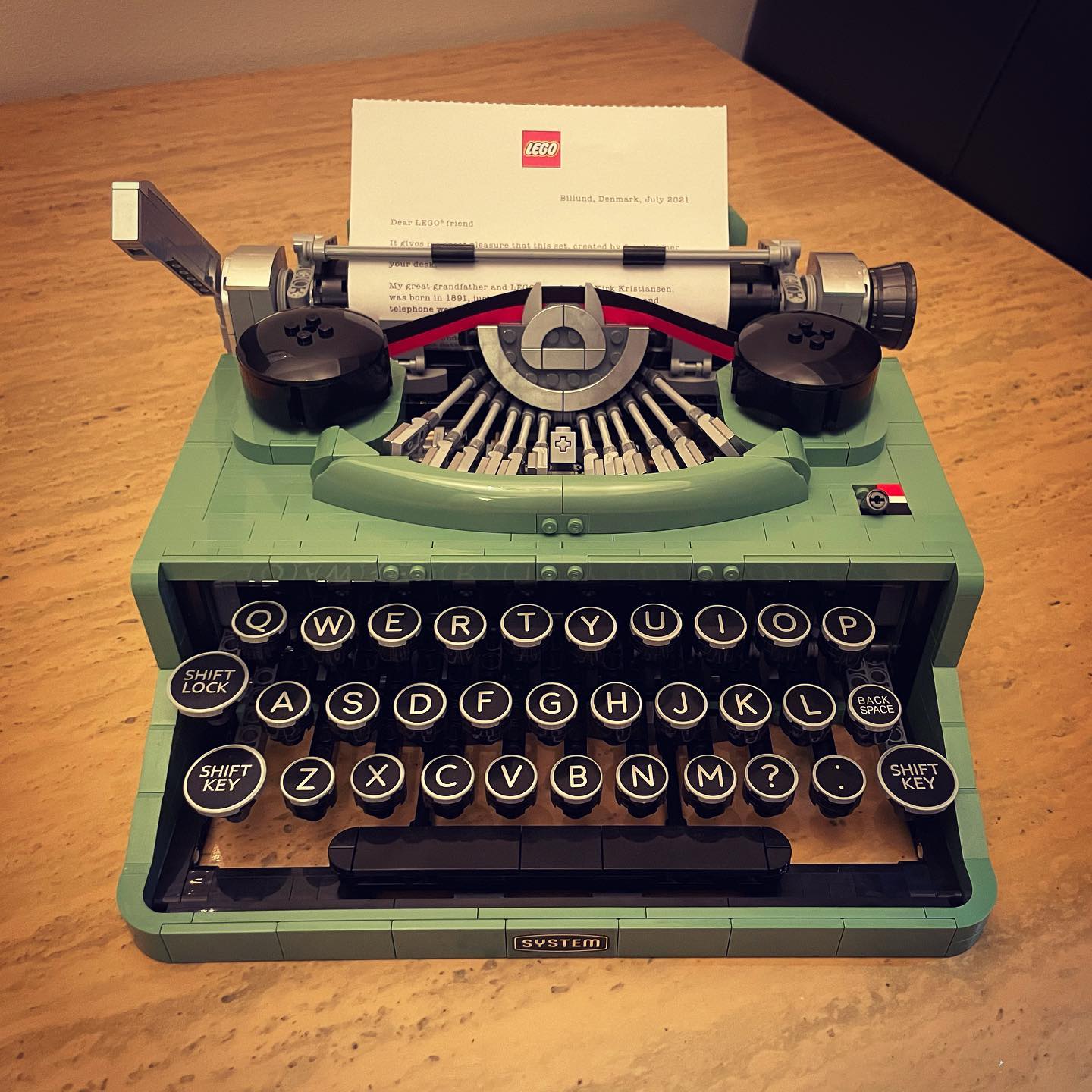 a typewriter on a table