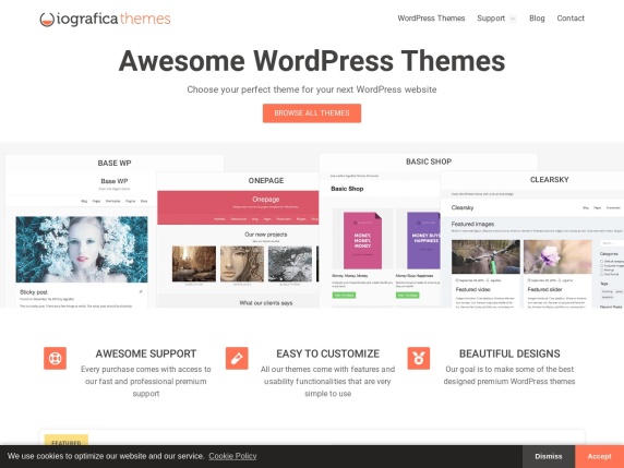 Iografica Themes homepage