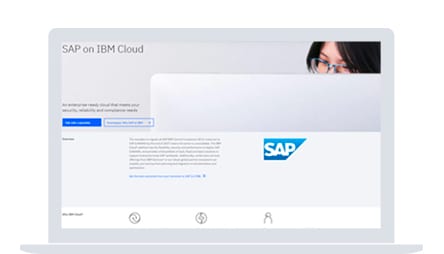 Screenshot of SAP on IBM Cloud page