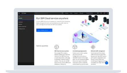 Screenshot of IBM Cloud Satellite template