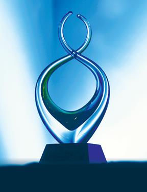 Picture of an ACE award trophy. 