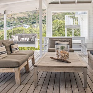 covered wooden deck outdoor furniture