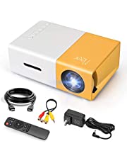 Mini Projector, Meer Portable Pico Full Color LED LCD Video Projector for Children Present, Video TV Movie, Party Game, Outdoor Entertainment with HDMI USB AV Interfaces and Remote Control