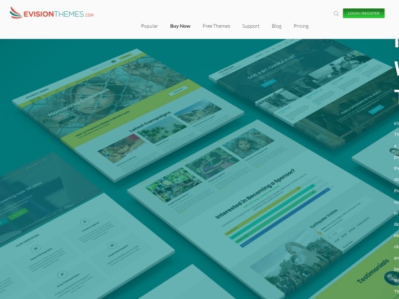 eVision Themes homepage