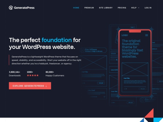 GeneratePress homepage