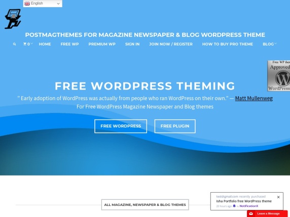 Postmagthemes homepage