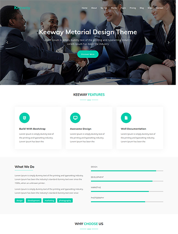 Keeway – Digital Agency One page WordPress Theme - 