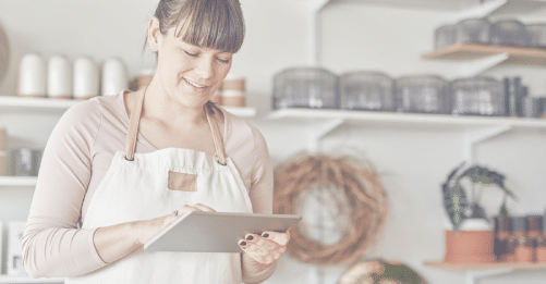 Woman using tablet