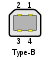 USB Type-B receptacle.svg