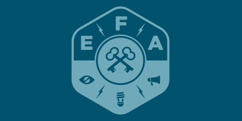 The logo of the Electronic Frontier Alliance.