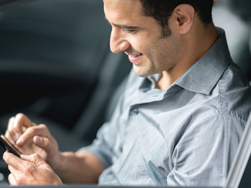 Young man using a smart phone