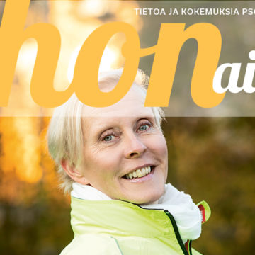 Ihon aika -lehden kannen yläosa, jossa teksti Ihon aika ja fysioterapeutti Seija Mustosen kuva.