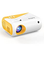 Mini Projector, AuKing 2021 Upgraded 1080P Supported Outdoor Projector, Projector for Outdoor Use Compatible with HDMI, USB, Laptop, iOS and Android Phone