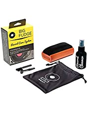 Big Fudge Vinyl Record Cleaning Kit - Complete 4-in-1 - Includes Ultra-Soft Velvet Record Brush, XL Cleaning Liquid, Stylus Brush and Storage Pouch! Will NOT Scratch Your Records!