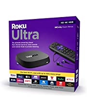 Roku Ultra | Streaming Device HD/4K/HDR/Dolby Vision with Dolby Atmos, Bluetooth Streaming, and Roku Voice Remote with Headphone Jack and Personal Shortcuts, includes Premium HDMI Cable