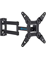 Full Motion TV Monitor Wall Mount Bracket Articulating Arms Swivels Tilts Extension Rotation for Most 13-42 Inch LED LCD Flat Curved Screen TVs & Monitors, Max VESA 200x200mm up to 44lbs by Pipishell