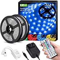 LE LED Strip Lights, 32.8ft RGB 5050 LED Strips with Remote Controller, Color Changing Tape Light with 12V Power Supply...