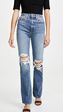 Khaite - Danielle High Rise Stovepipe Jeans