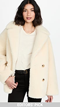 Nili Lotan - Addie Shearling Double Breast Coat