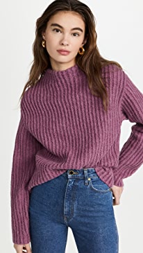 Vince - Ribbed Funnel Neck Sweater