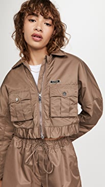 GANNI - Outerwear Nylon Bomber Jacket