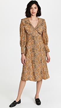 GANNI - Printed Crepe Dress