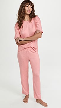 You Say - Drop Shoulder Tee & Cropped Pants PJ Set