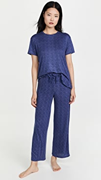 You Say - Drop Shoulder Tee & Wide Leg Pants PJ Set