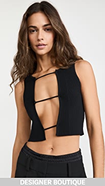 Christopher Esber - Lattice Front Knit Tank